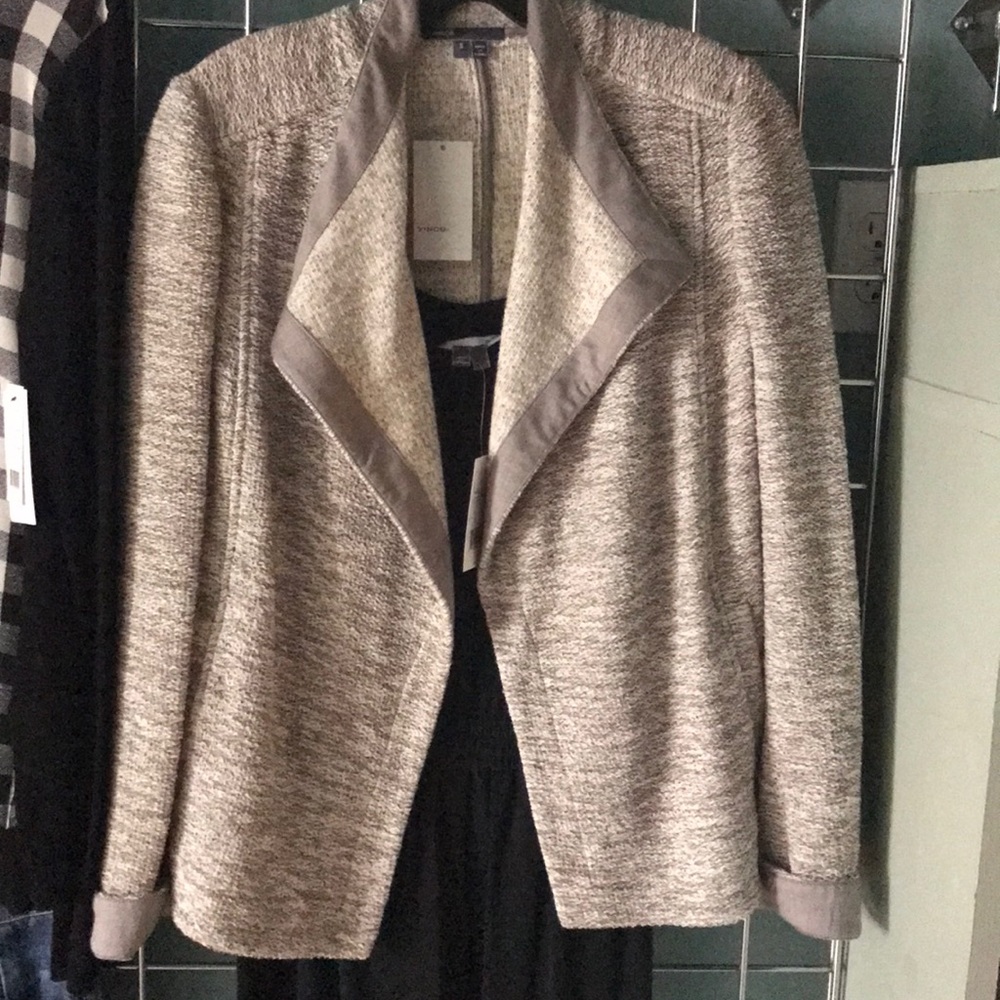 VINCE Open Drape Front Jacket